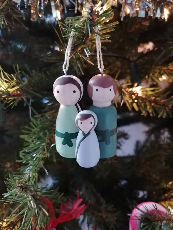 Kerststal hanger groen