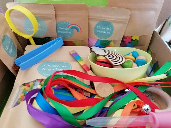 Grote sensory play set Regenboog