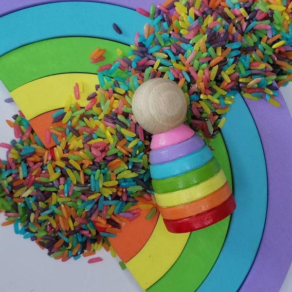 Regenboog Ribbel pegsel