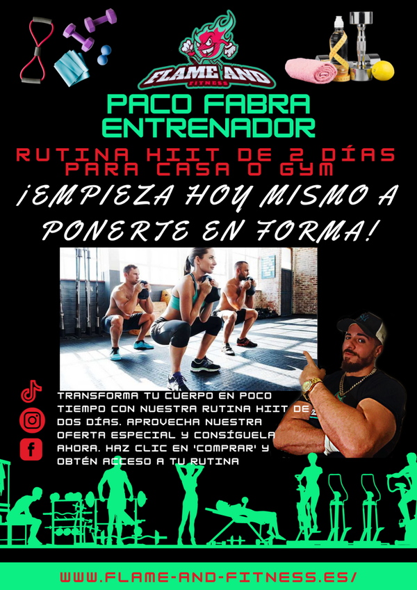 RUTINA HIIT DE 2 DIAS PARA CASA O GYM