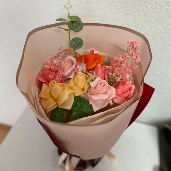 Blumen Strauß aus Seifenwachs