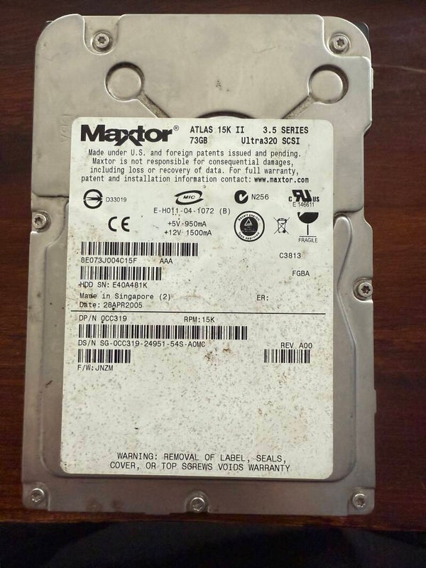 disque dur MAXTOR atlas 15K II 73GB