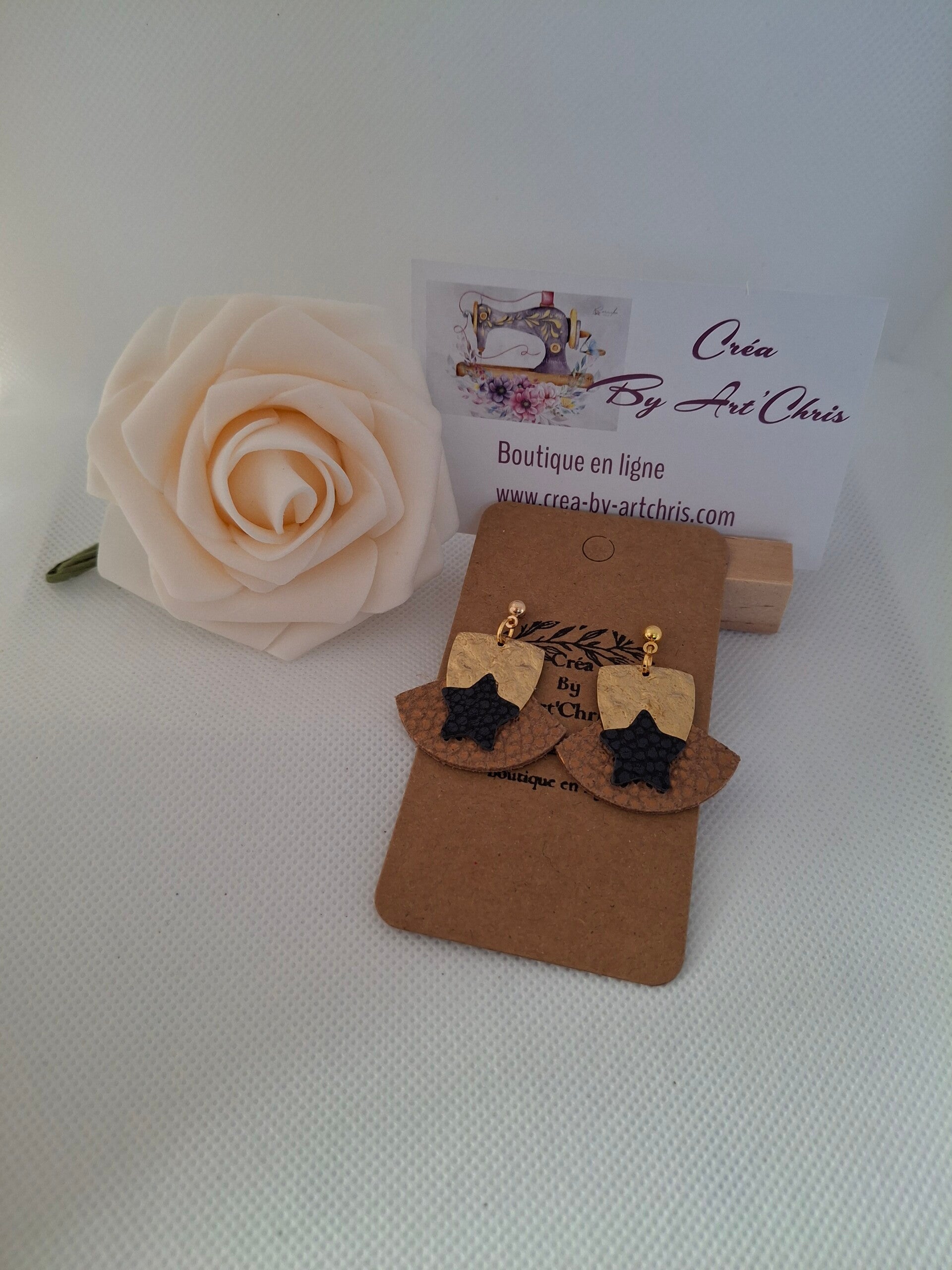 Boucles d'oreilles cuir