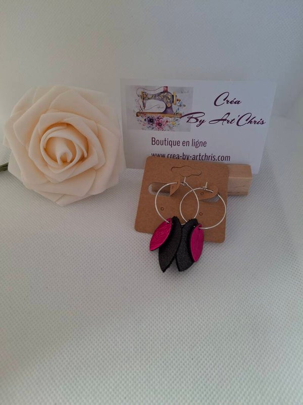 Boucles d'oreilles en cuir