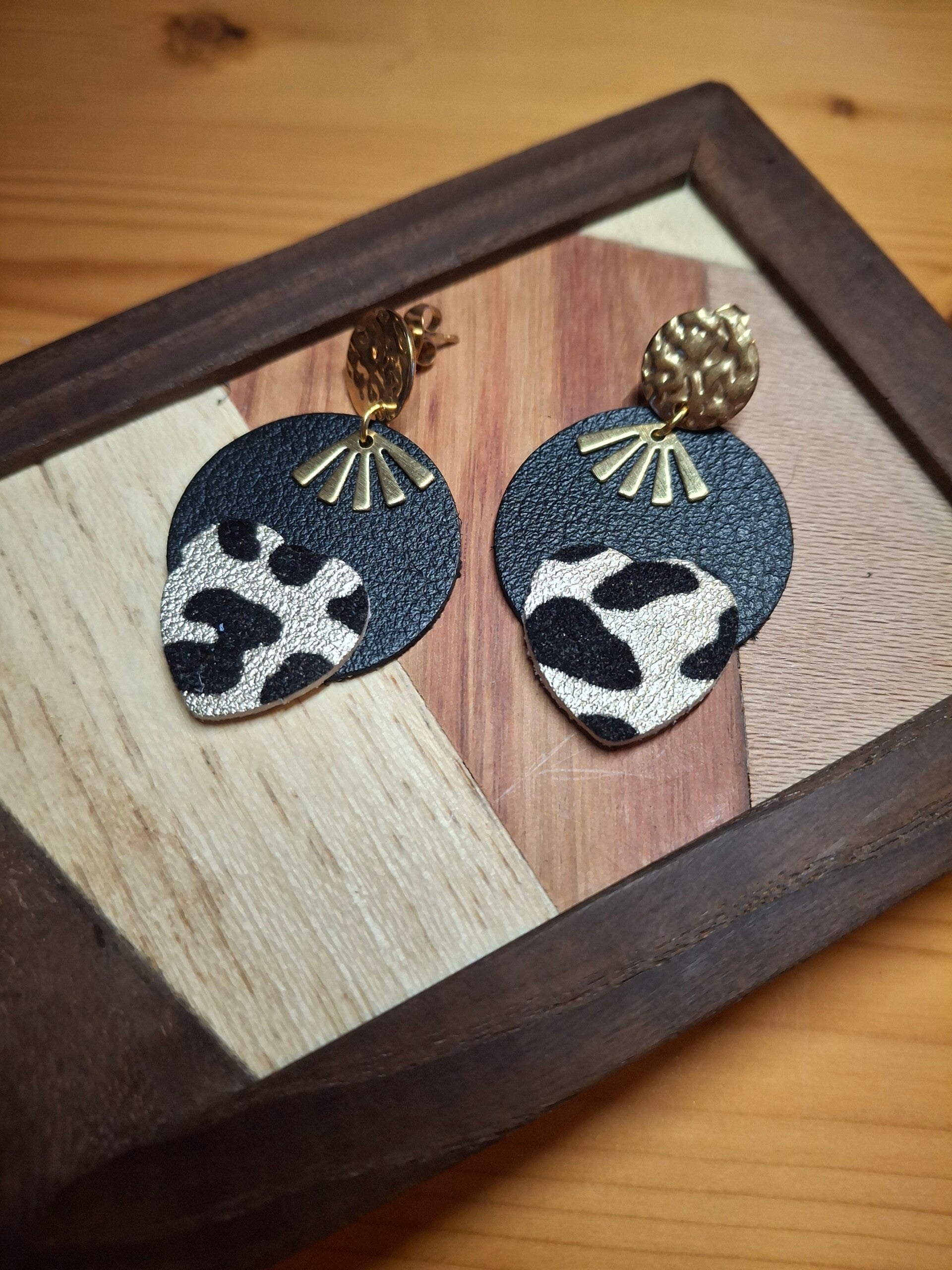 Boucles d'oreilles en cuir