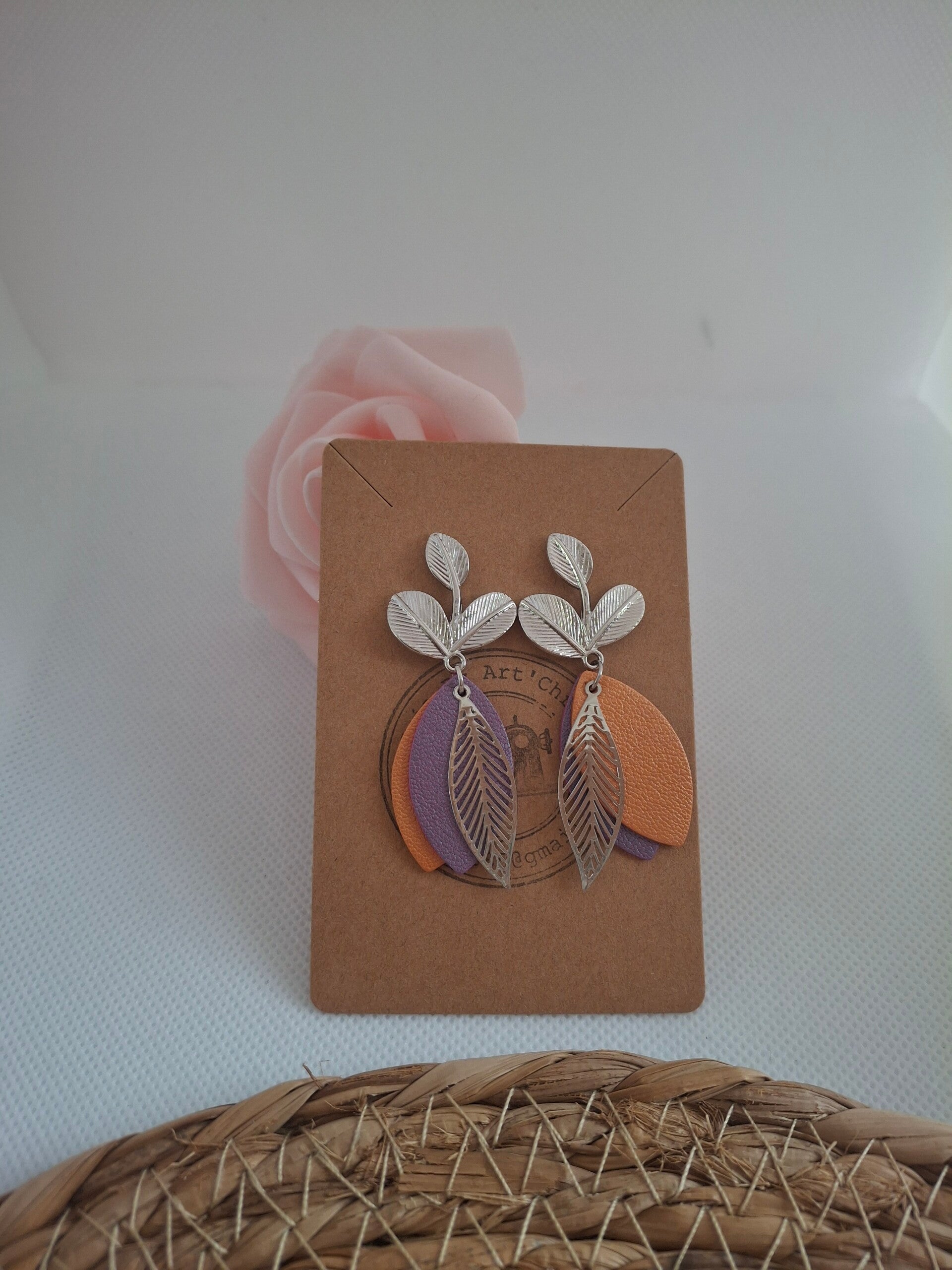 Boucles d'oreilles en cuir