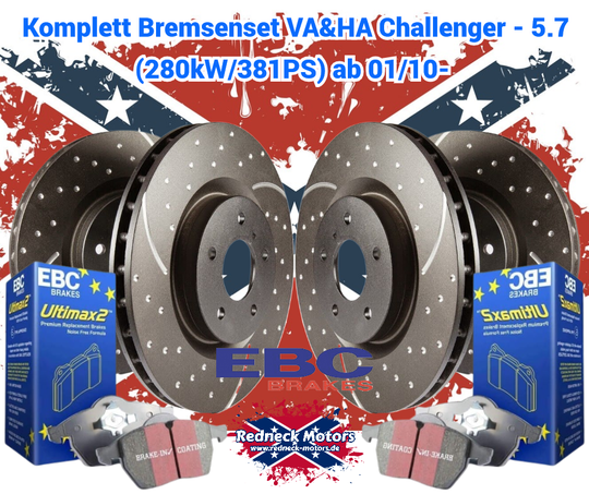 Komplett Bremsenset VA&HA Challenger - 5.7 (280kW/381PS) ab 01/10-