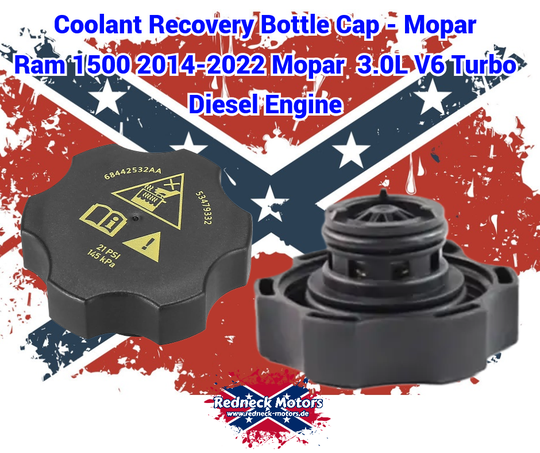 Coolant Recovery Bottle Cap - Mopar Ram 1500 2014-2022 Mopar  3.0L V6 Turbo Diesel Engine