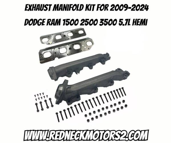 Exhaust Manifold Kit for 2009-2024 Dodge Ram 1500 2500 3500 5.7L Hemi