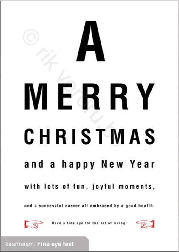 Kerst- & Nieuwjaarskaart: Oogtest