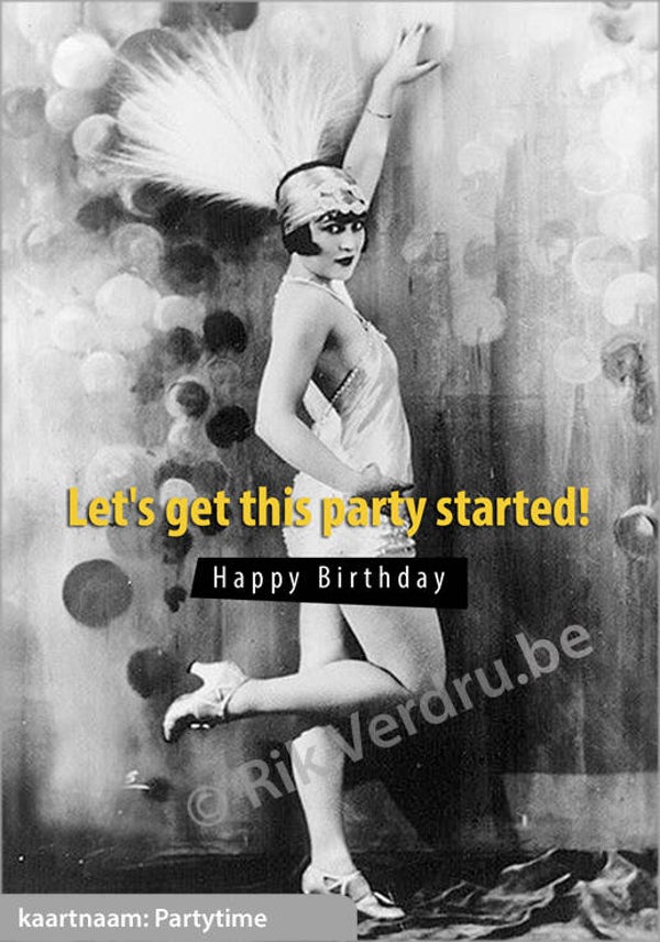 Verjaardagskaart: Partytime