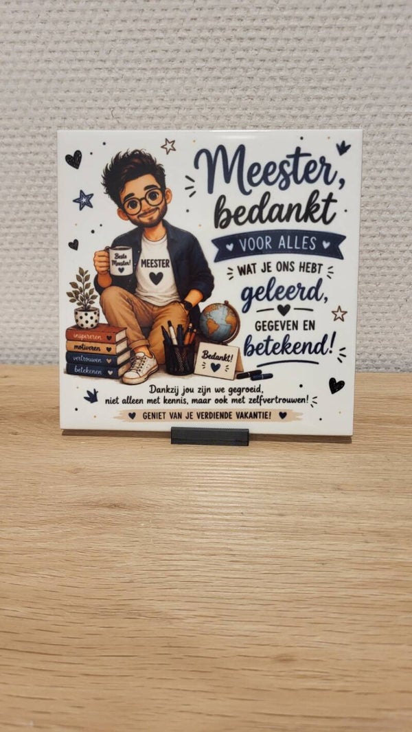 Meester bedankt - Dankzij jou zijn we gegroeid