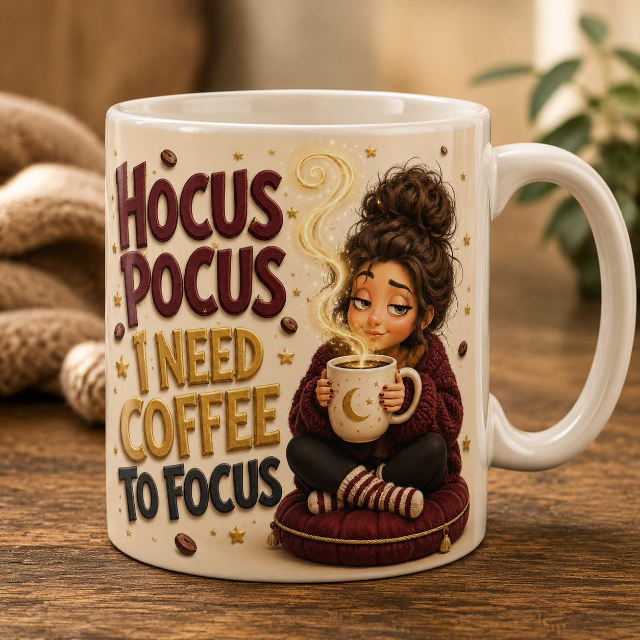 Hocus Pocus I Need Coffee to Focus mok