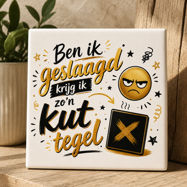 Ben Ik Geslaagd Krijg Ik Zo'n Kut Tegel? – Grappige Geslaagd Tegel