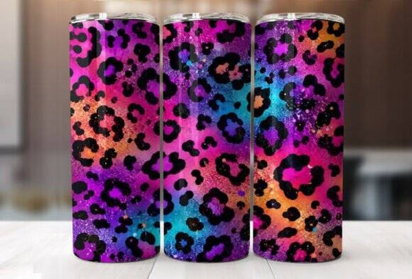 Kleurrijke Panterprint Tumbler