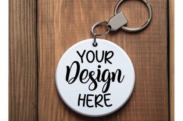 Gepersonaliseerde ronde sleutelhanger – Jouw eigen ontwerp