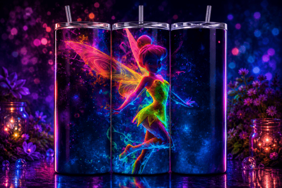 Tinker Bell Neon Glow Tumbler