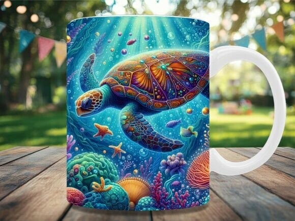Tribal Pattern Sea Turtle