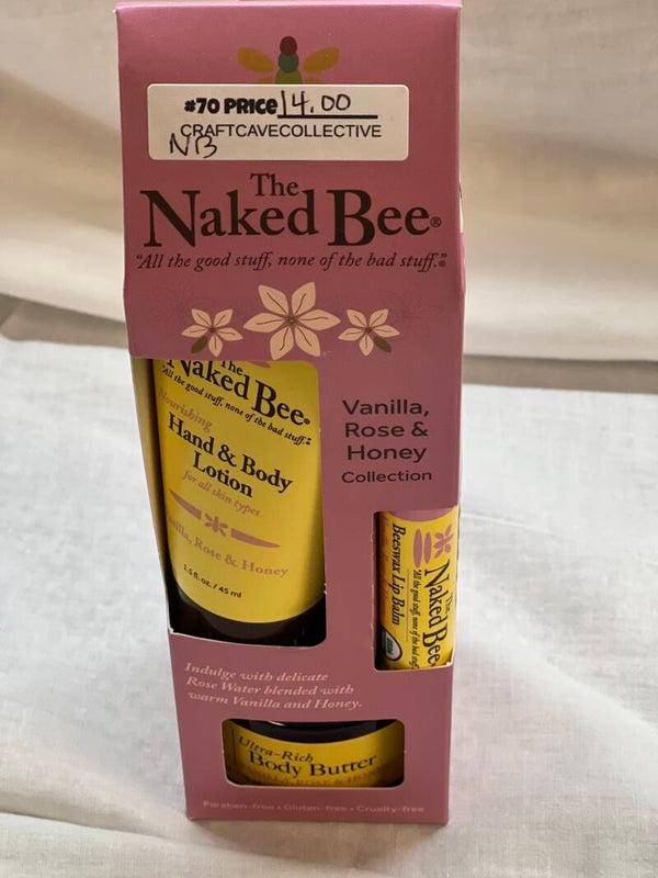 The Naked Bee Vanilla,Rose & Honey Collection Set of 3 Items