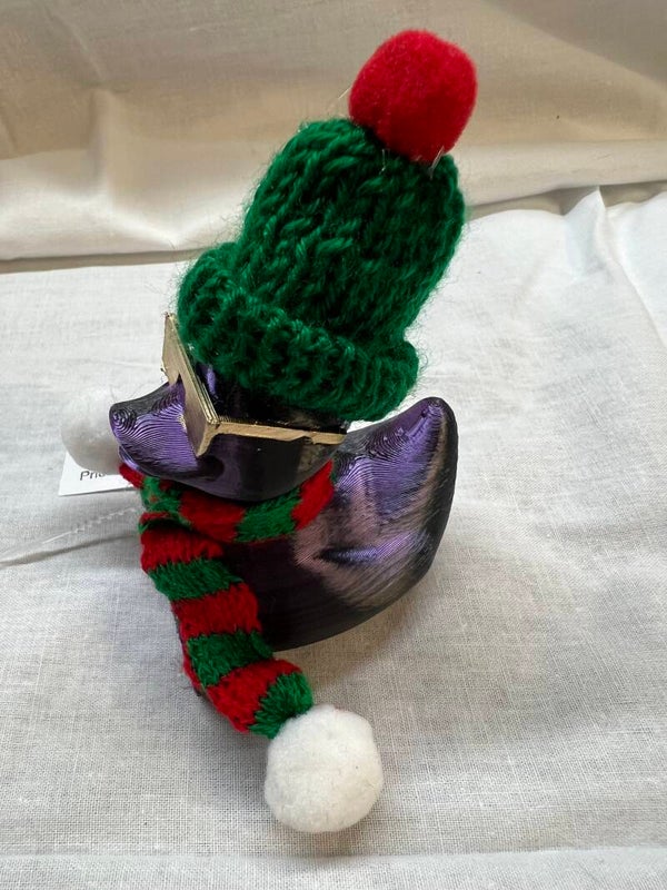 3D Duck for Christmas Hat and Scarf