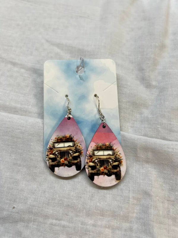 Jeep Ear Rings Sterling Sliver
