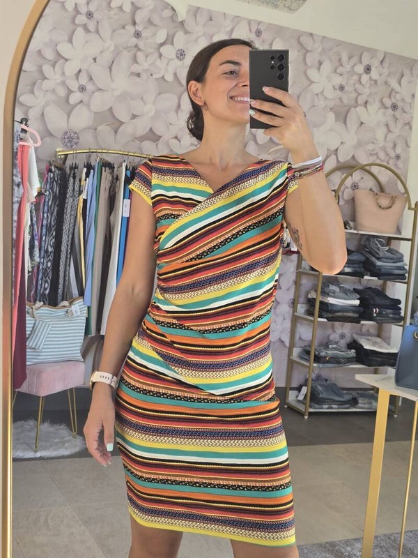 Vestito Tubino A Righe