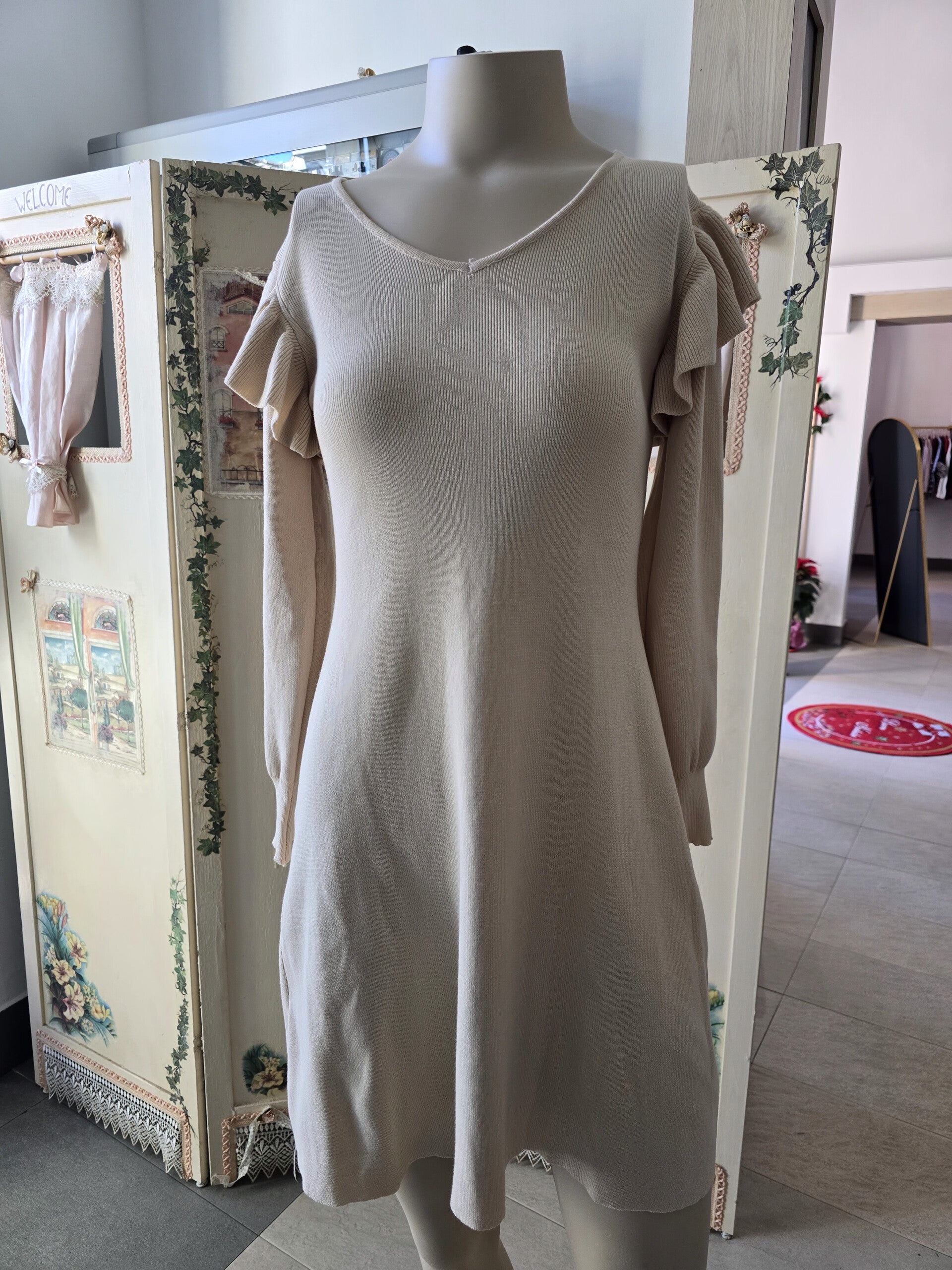 Vestito Frange Maniche