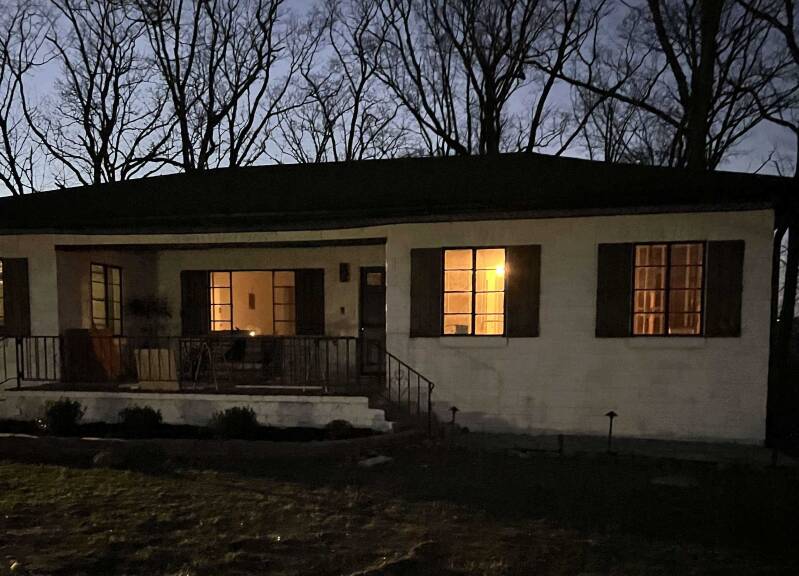 ILC FIRE PIT-LIGHTING-ROCK SIDEWALK BEFORE