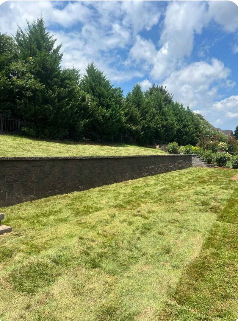 Retaining Wall Installed