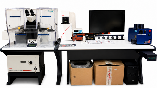 Leica DMI6000 CS + Leica TCS SP8X WLL White Light Laser + EL6000 + CTR6500 + accessoires – Système confocal complet