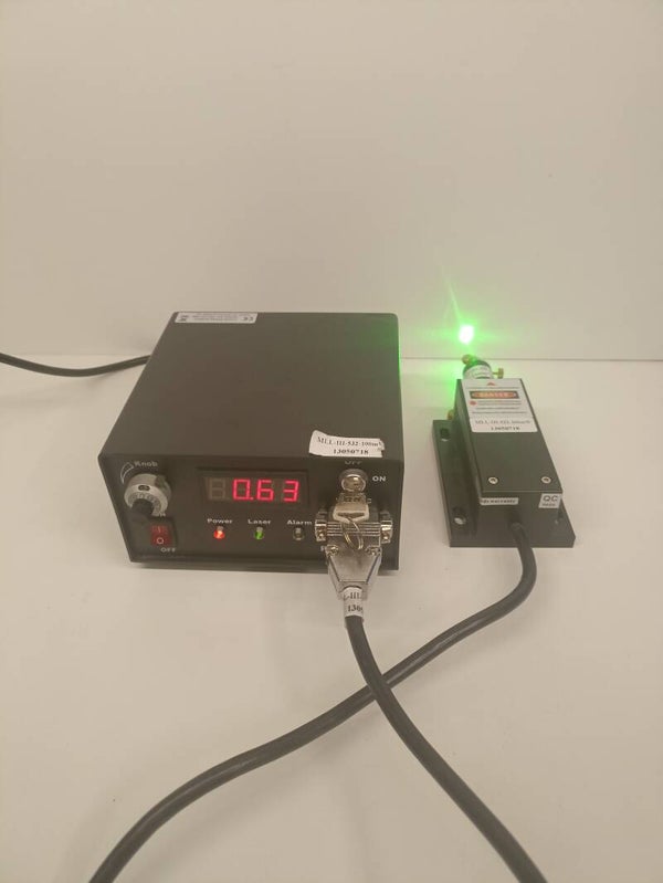 Laser à semi-conducteurs MLL-III-532nm/10mW Bloc d'alimentation laser OPTOELECTRONICS TECH PSU-III DEL