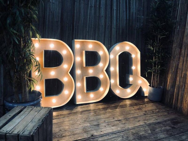 BBQ licht letters