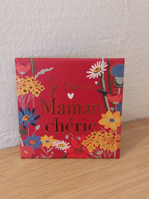 Magnet 'je t'aime maman chérie' rouge