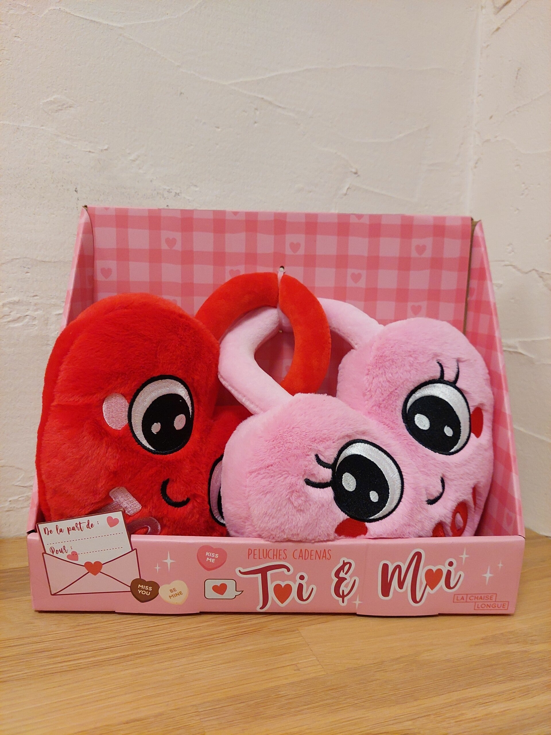 Peluches cadenas - coeurs