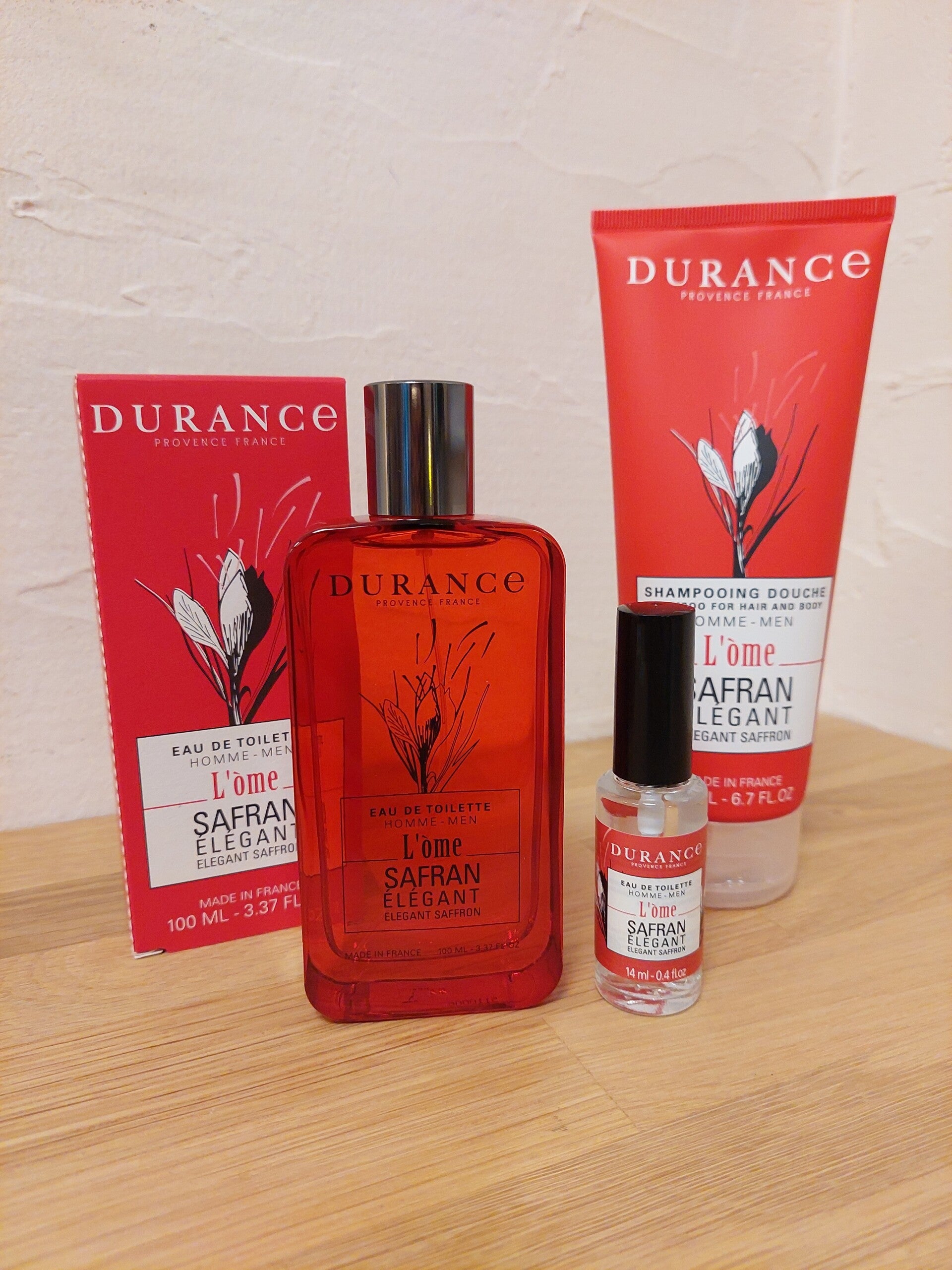 Coffret Durance - Safran Elégant (mini eau de toilette OFFERTE)
