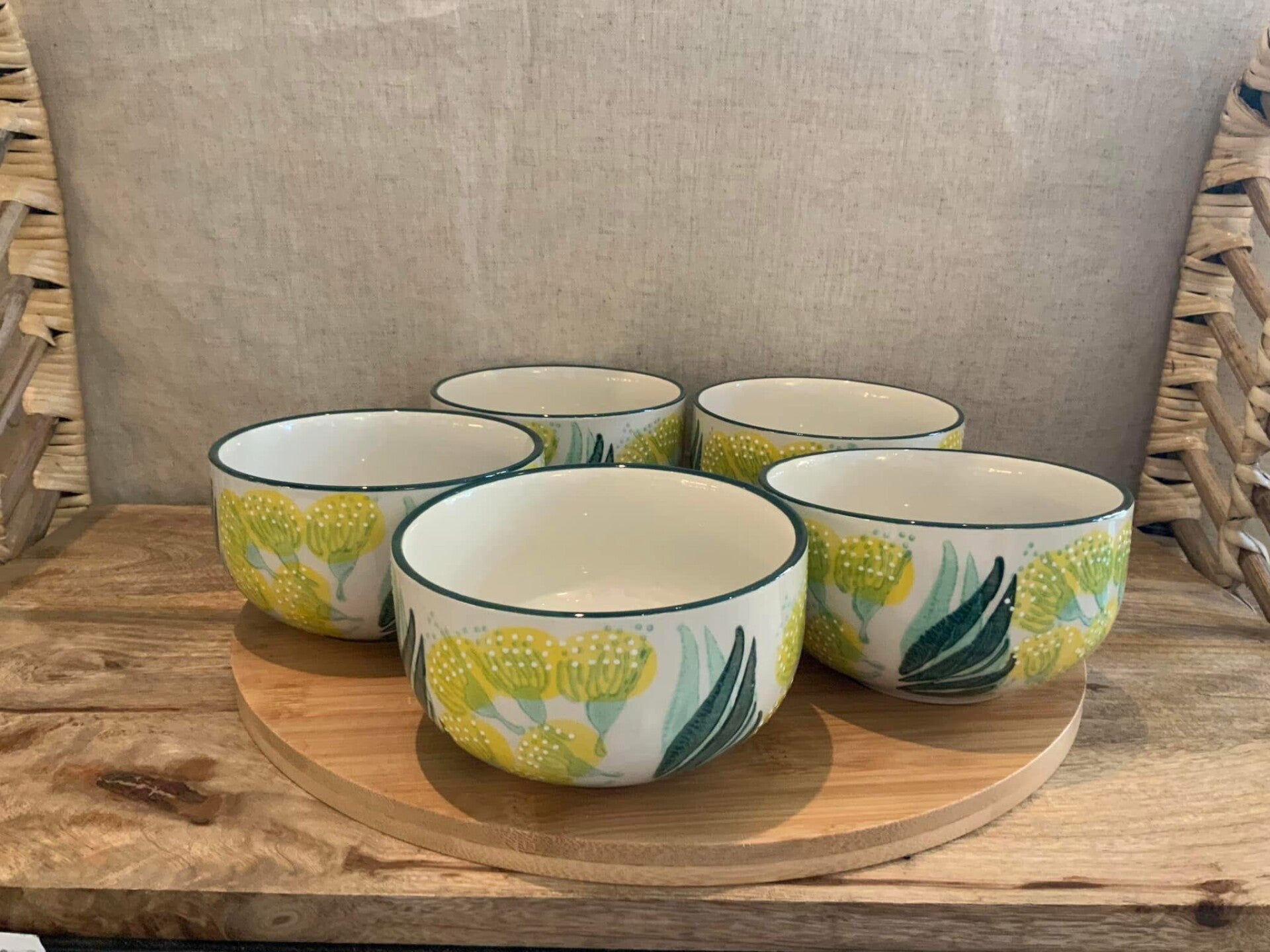 Plateau apéro rond 5 bols 'Callie'