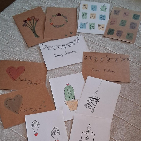 handgetekende wenskaarten