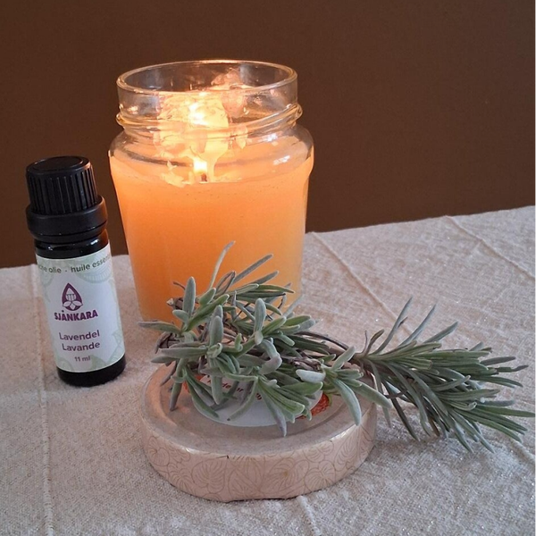 zelfgemaakte geurkaars (testproduct)