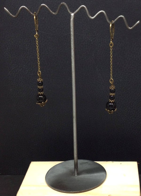 Boucles d'oreilles onyx