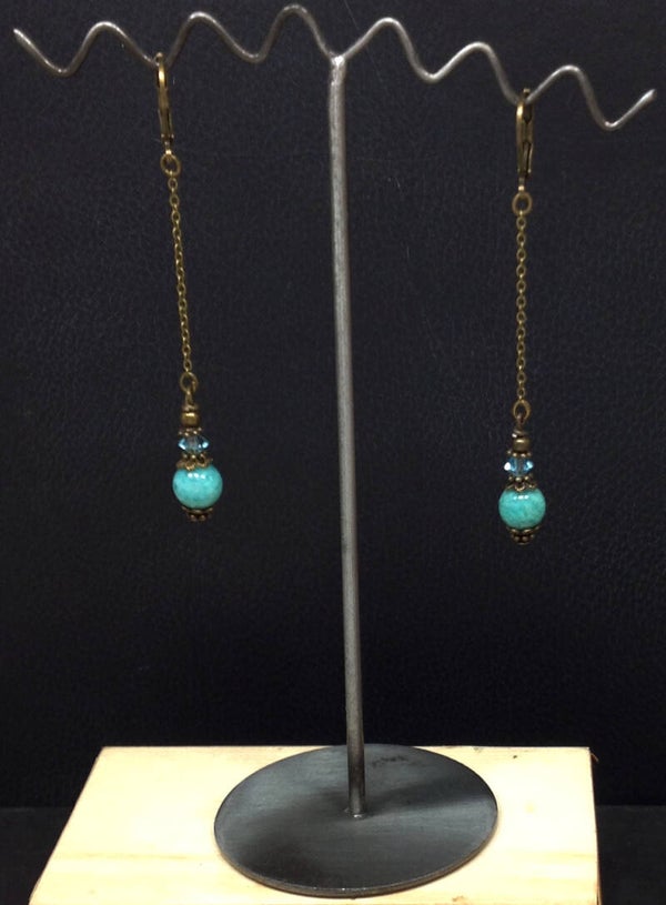 Boucles d'oreilles amazonite