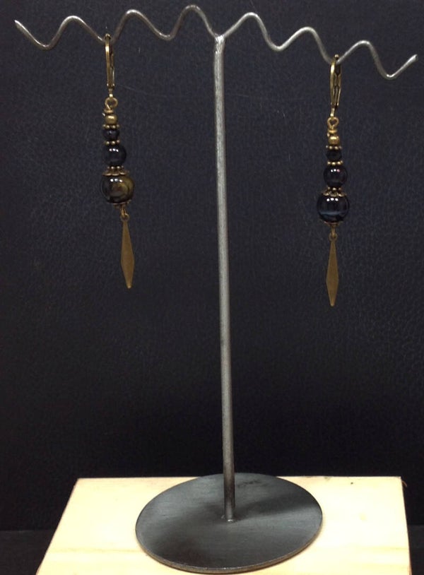 Boucles d'oreilles onyx