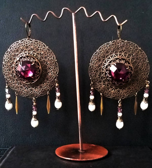 Boucles d'oreilles "Brunehilde"