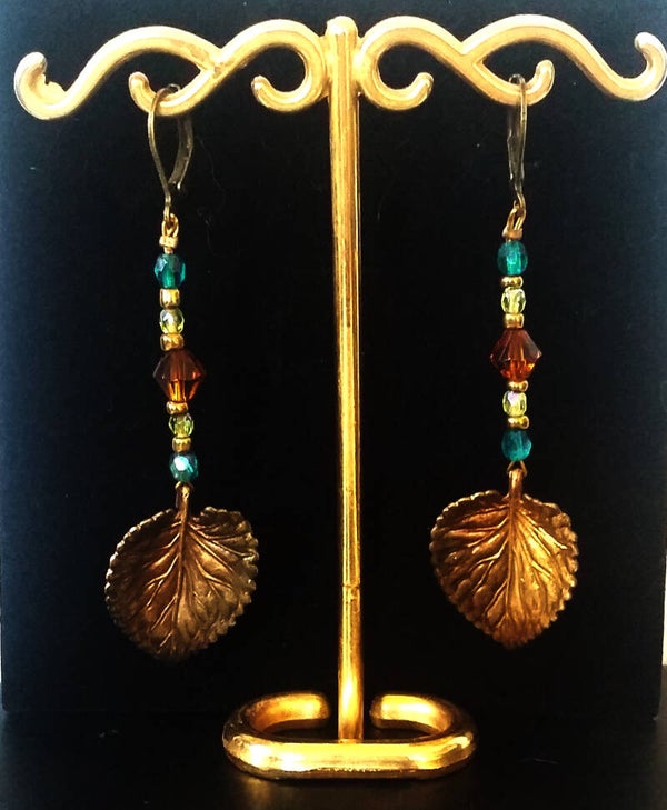 Boucles d'oreilles feuilles