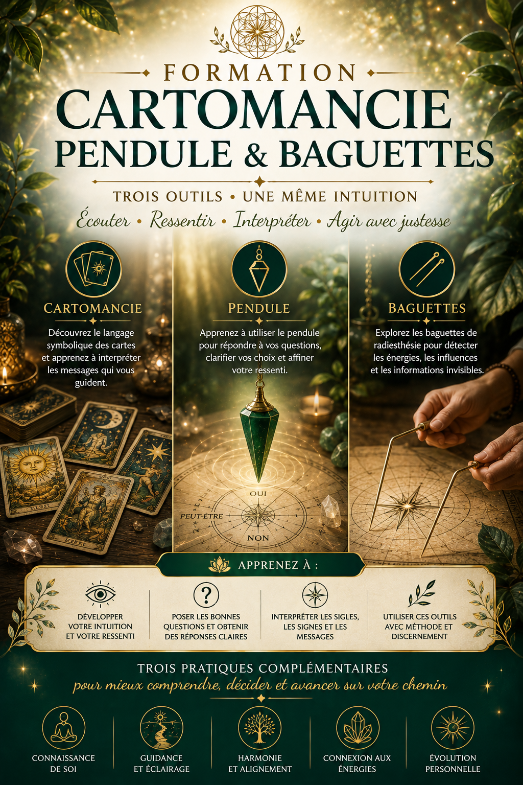 Pendule , Baguettes et Cartomancie 5 fois 2H de 14H - 16H