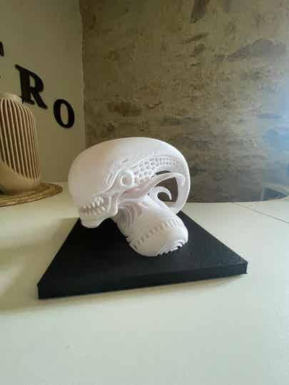 Buste Xénomorphe – Sculpture Alien 3D ultra-détaillée, déco SF ou Halloween