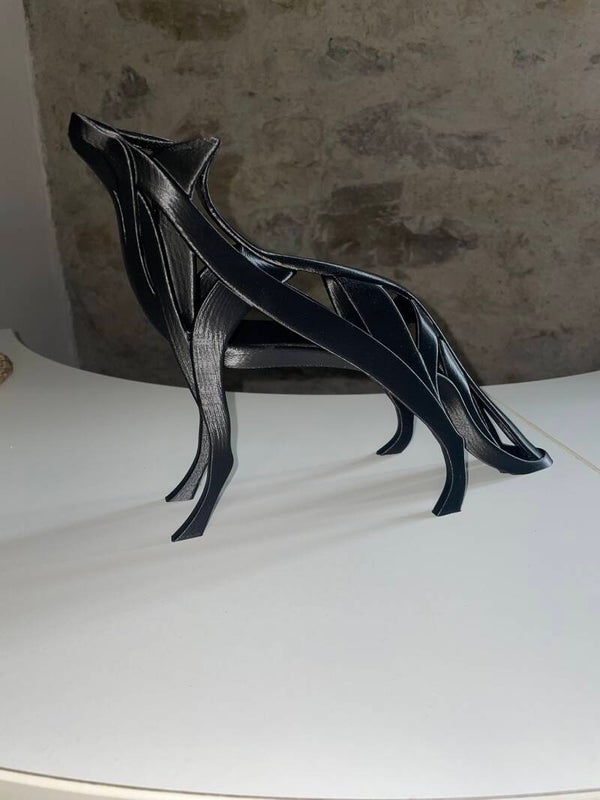 Sculpture Loup Abstrait – Design Moderne