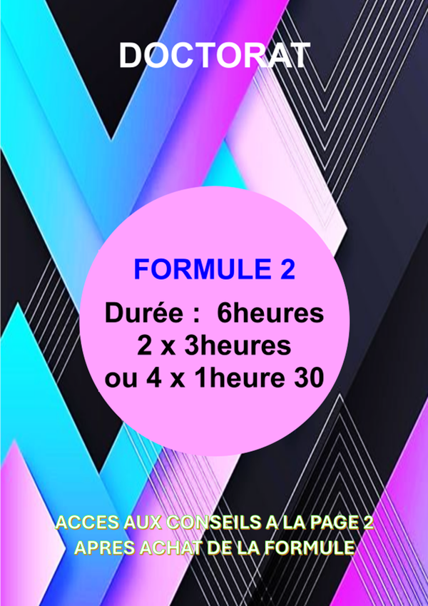 DOCTORAT - FORMULE 2