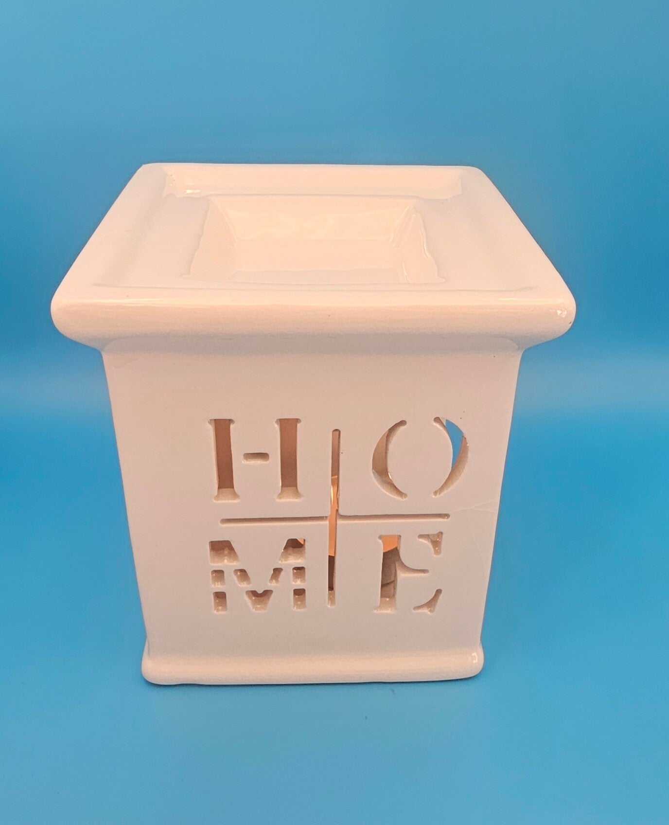 Home Candle Burner Square 10cm x 10cm x 10cm White