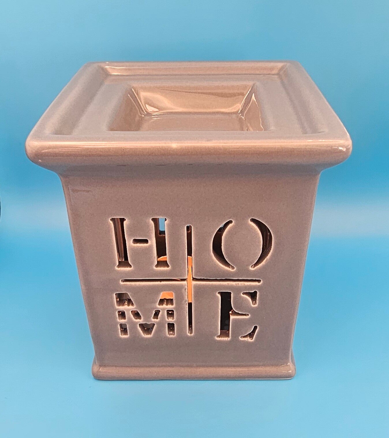 Home Candle Burner Square 10cm x 10cm x 10cm Grey