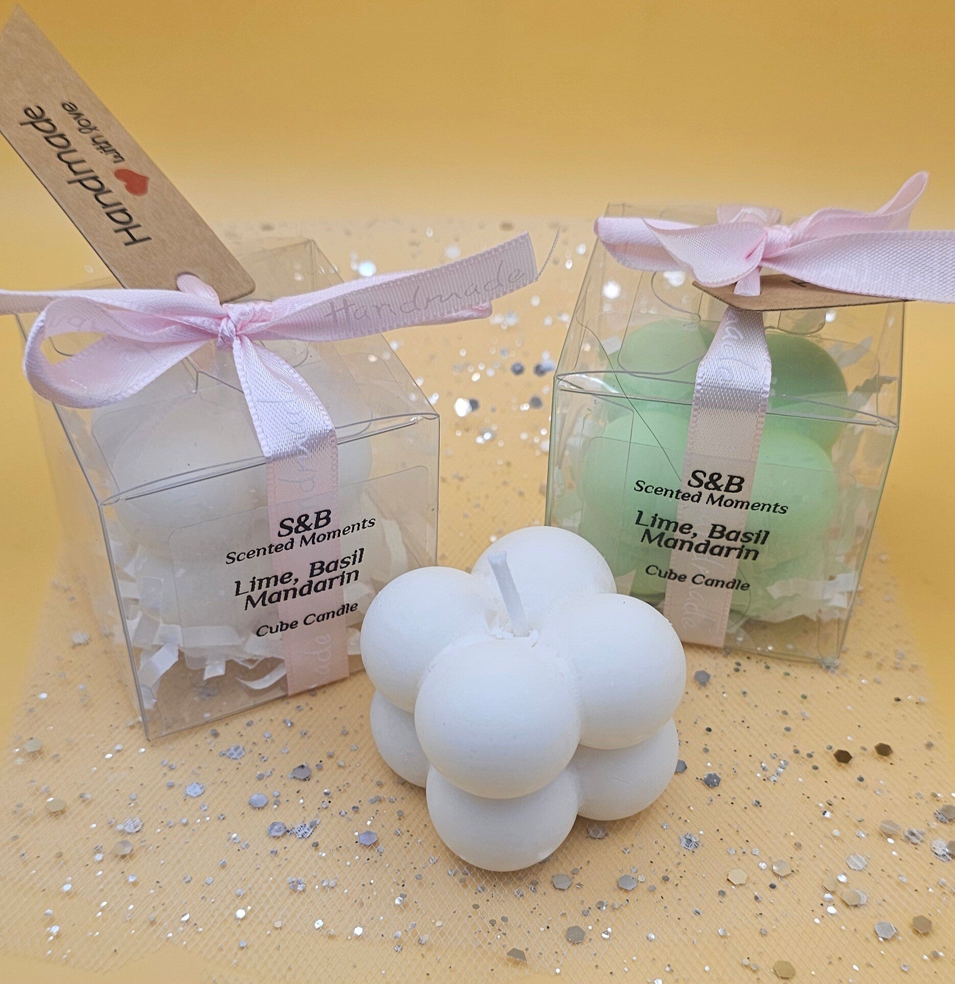 Lime, Basil & Manderin Cube Candle – 40g